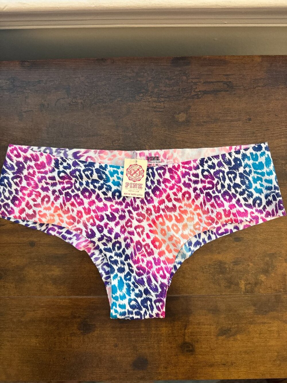 PINK Victoria's Secret Multicolor Leopard Print Hipster Panties